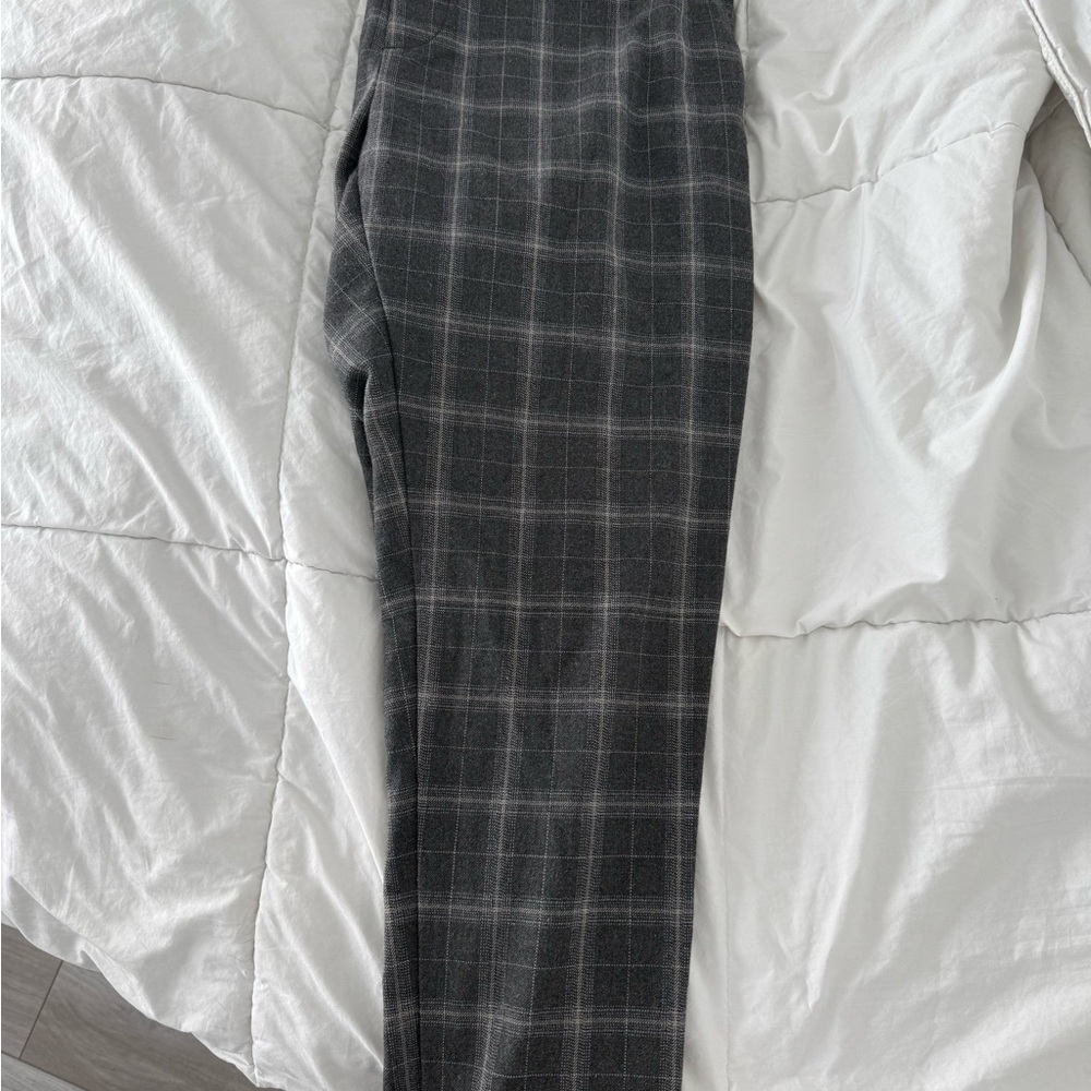 Zara Men's Charcoal Checkered Dress Pants